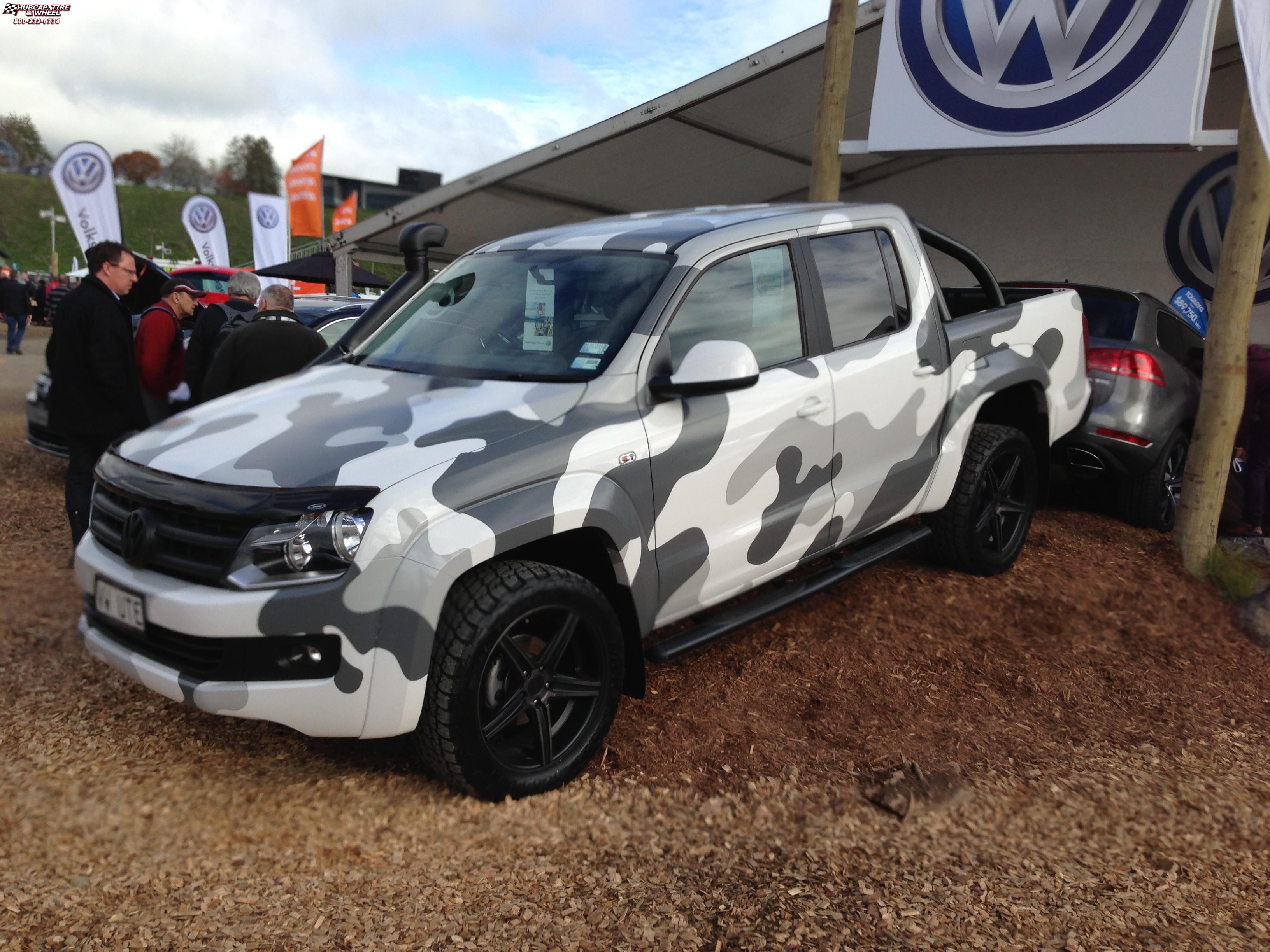 vehicle gallery/volkswagen amarok niche apex m126 20x85  Black & Machined with Dark Tint wheels and rims